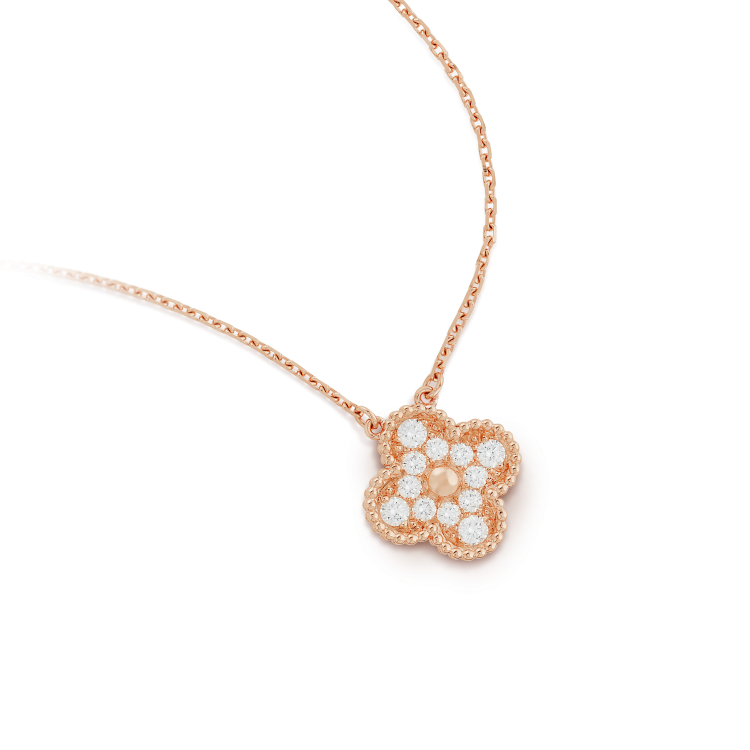 ¡®Loco¡¯CLOVER 15MM DIAMOND SINGLE FLOWER NECKLACE