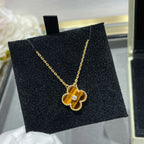 ¡®Loco¡¯CLOVER 15MM DIAMOND AND YELLOW TIGER'S EYE AGATE necklace