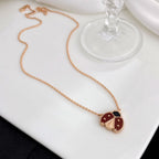 ¡®Loco¡¯LUCKY  CARNELIANS LADYBUG NECKLACE