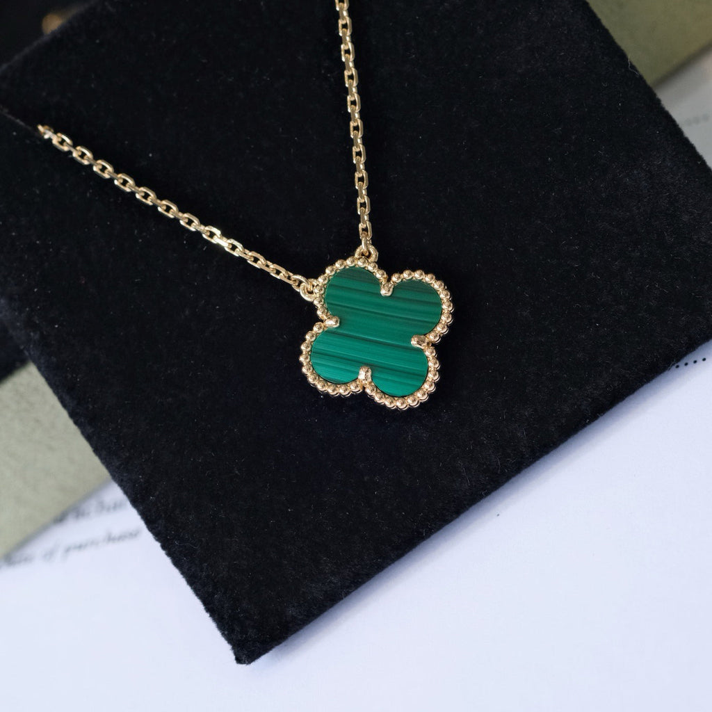 ¡®Loco¡¯CLOVER 15MM MALACHITE SINGLE FLOWER  NECKLACE