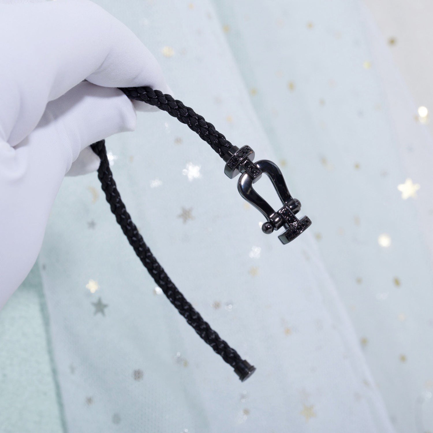 ¡®Loco¡¯FORCE LARGE SERIES HORSESHOE BLACK SAMURAI BRACELET