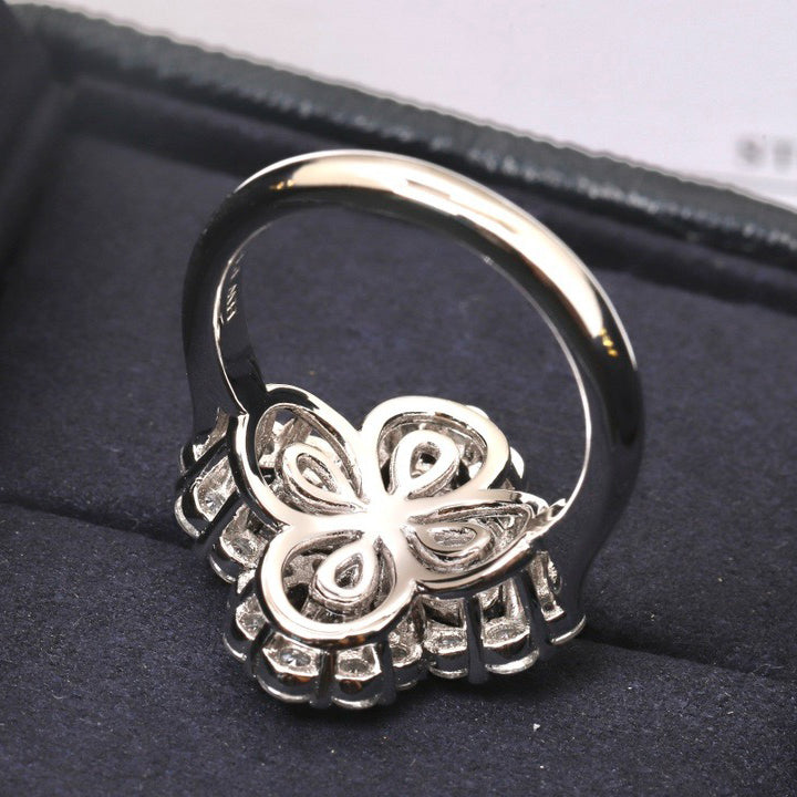 ¡®Loco¡¯LOOP RING FULL MOTIF DIAMOND 16MM SILVE