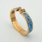 ¡®Loco¡¯H PINK GOLD BRACELET BLUE CERAMIC