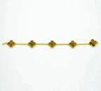[Loco]New  CLOVER 5 MOTIFS TIGER EYE BRACELET COLLECTION