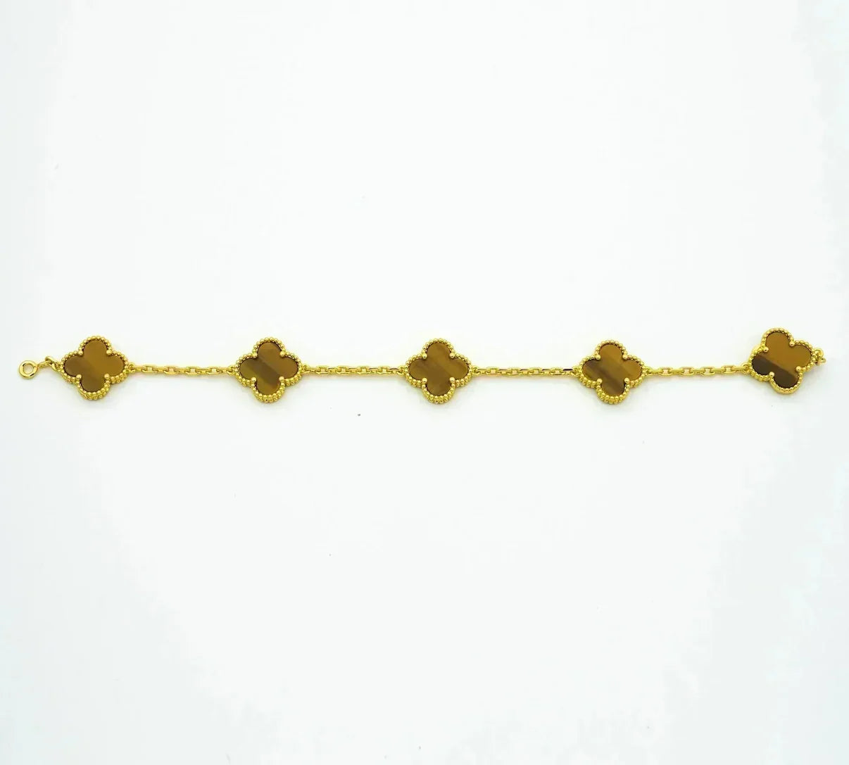 [Loco]New  CLOVER 5 MOTIFS TIGER EYE BRACELET COLLECTION