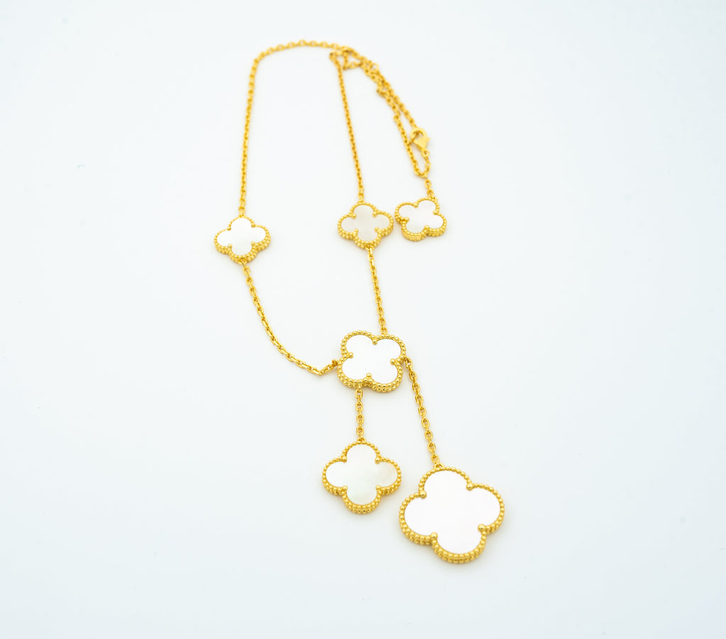 ¡®Loco¡¯CLOVER MOTHER OF PEARL NECKLACE 6 MOTIF