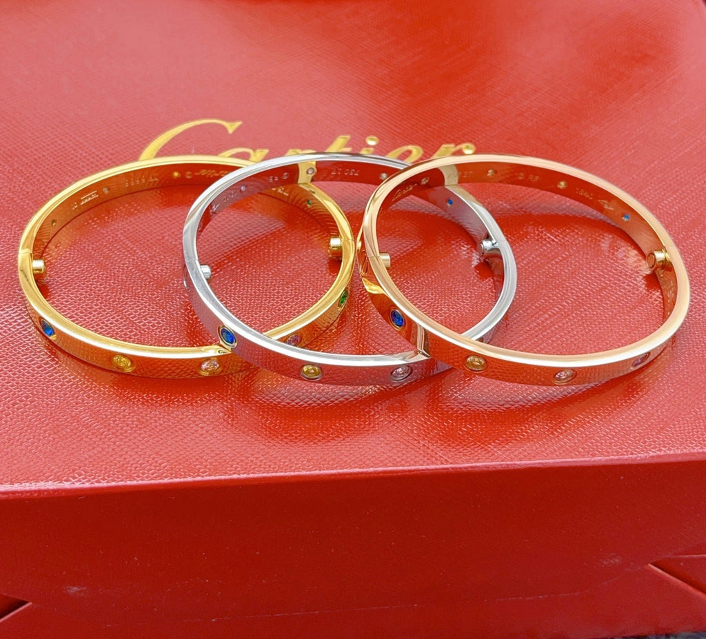 [Loco JURI]2026 RAINBOW LOVE BRACELET 6.1MM  10 DIAMONDS