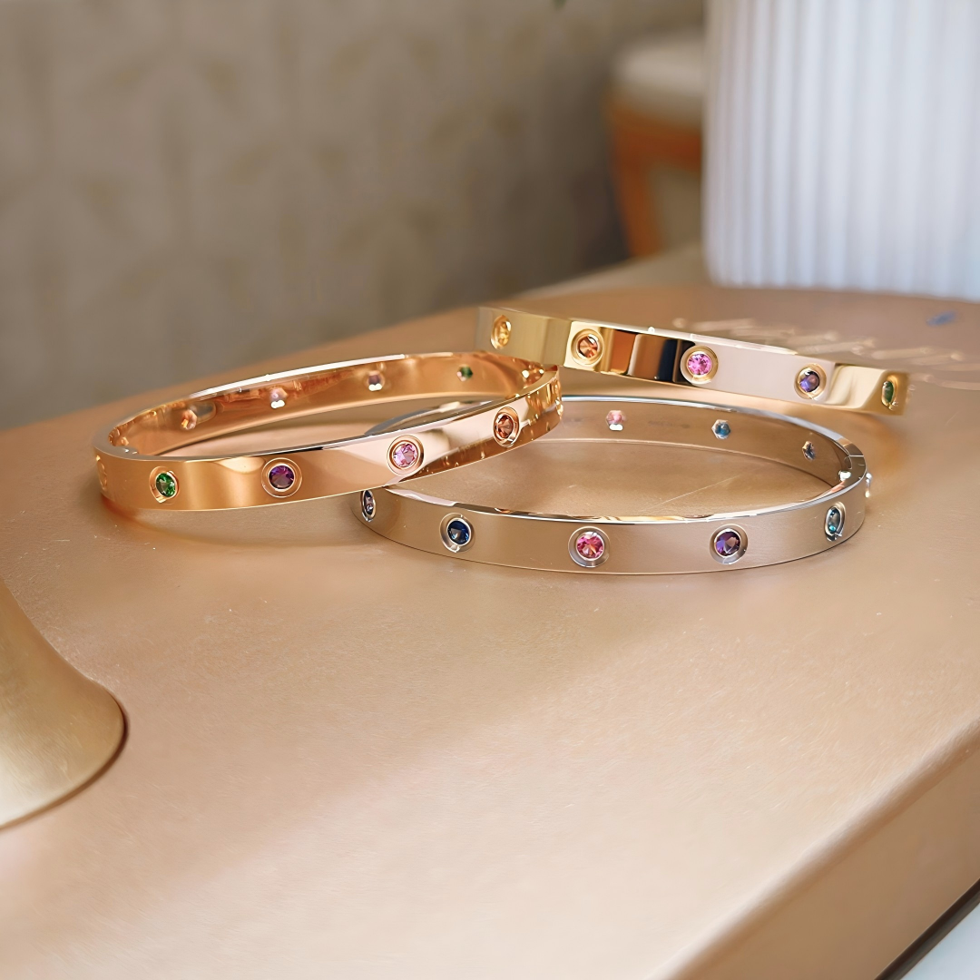 [Loco JURI]2026 RAINBOW LOVE BRACELET 6.1MM  10 DIAMONDS