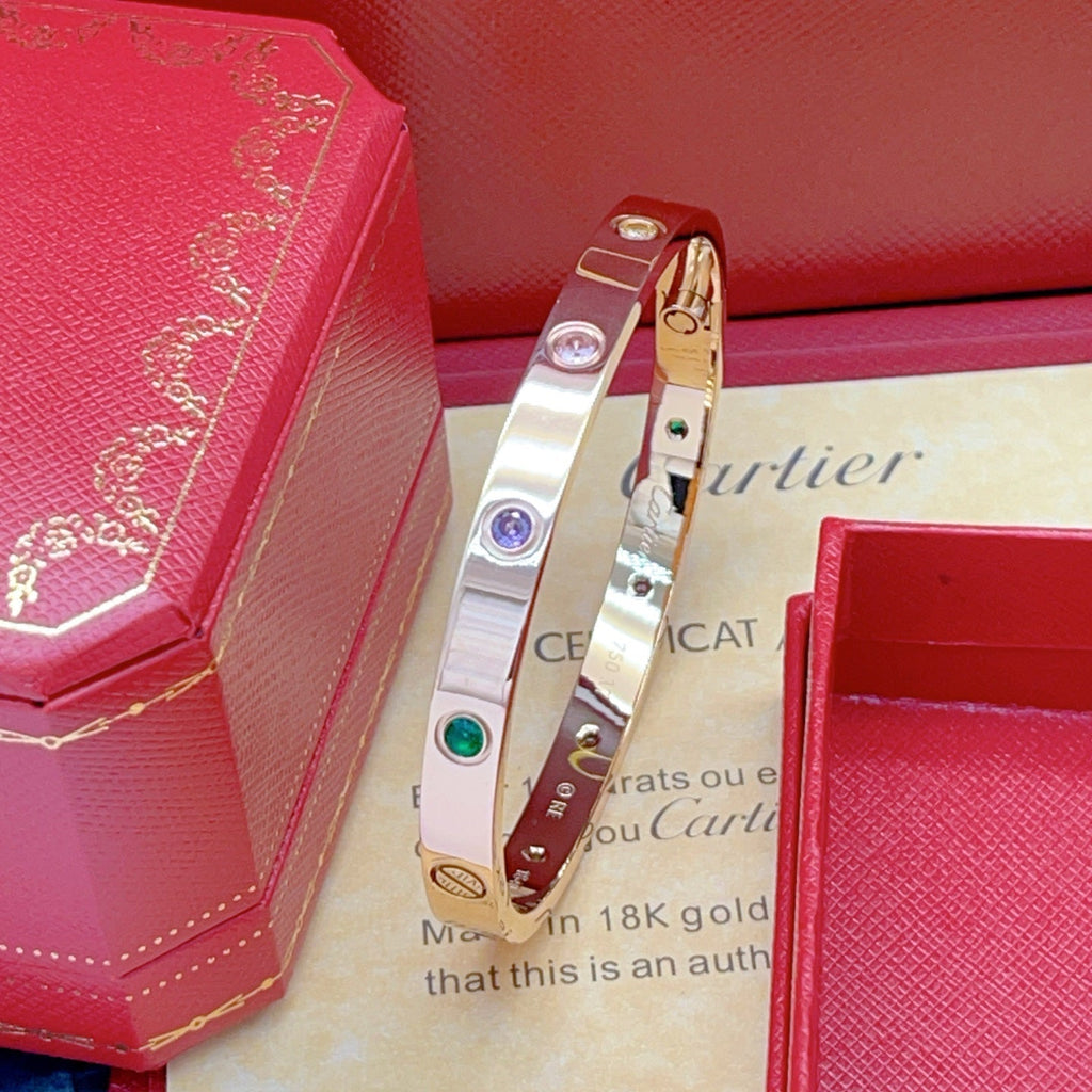 [Loco JURI]2026 RAINBOW LOVE BRACELET 6.1MM  10 DIAMONDS