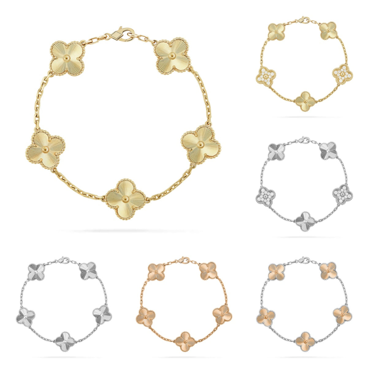 [Loco]New  CLOVER 5 MOTIF LASER BRACELET COLLECTION