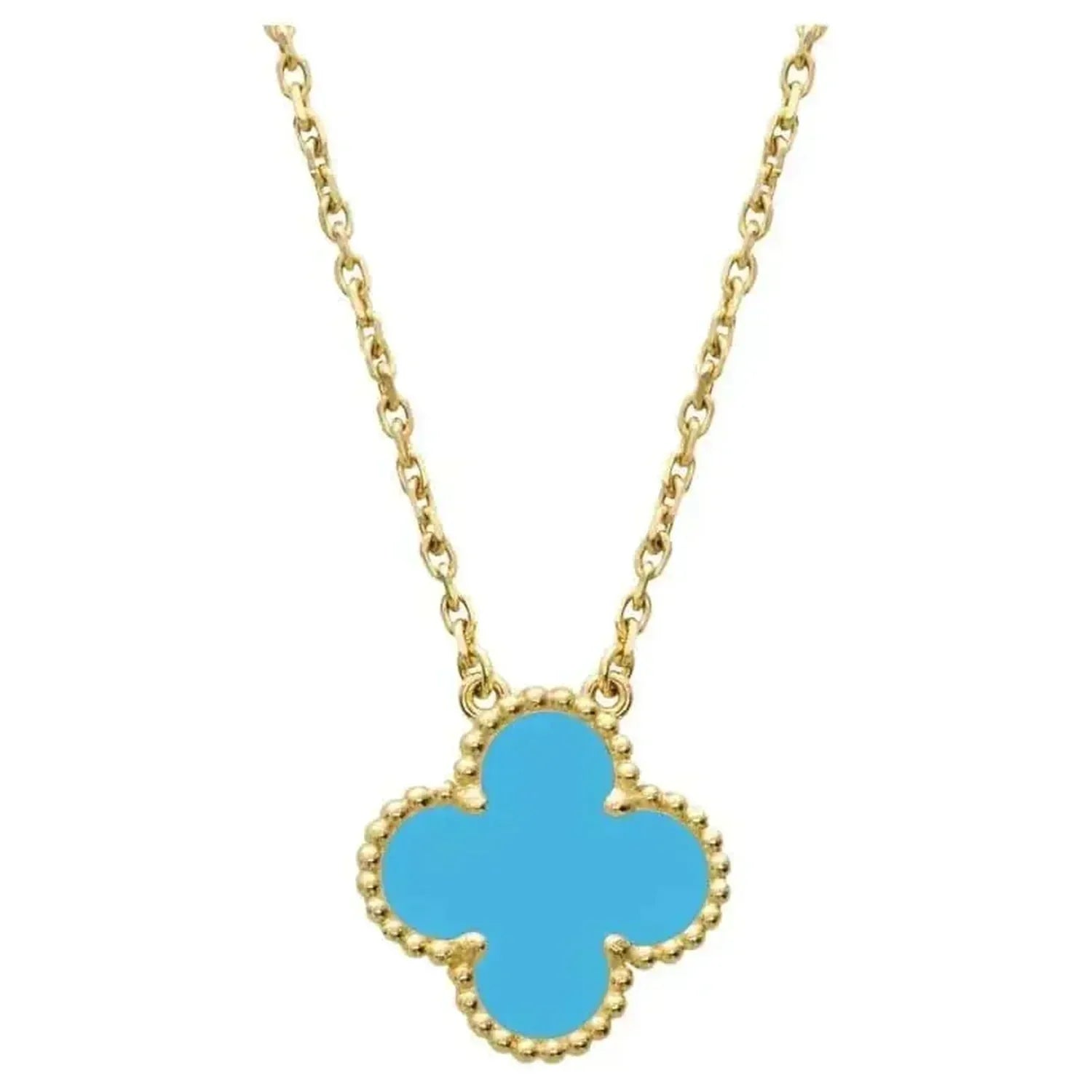 ¡®Loco¡¯CLOVER 15MM VINTAGE TURQUOISE NECKLACE