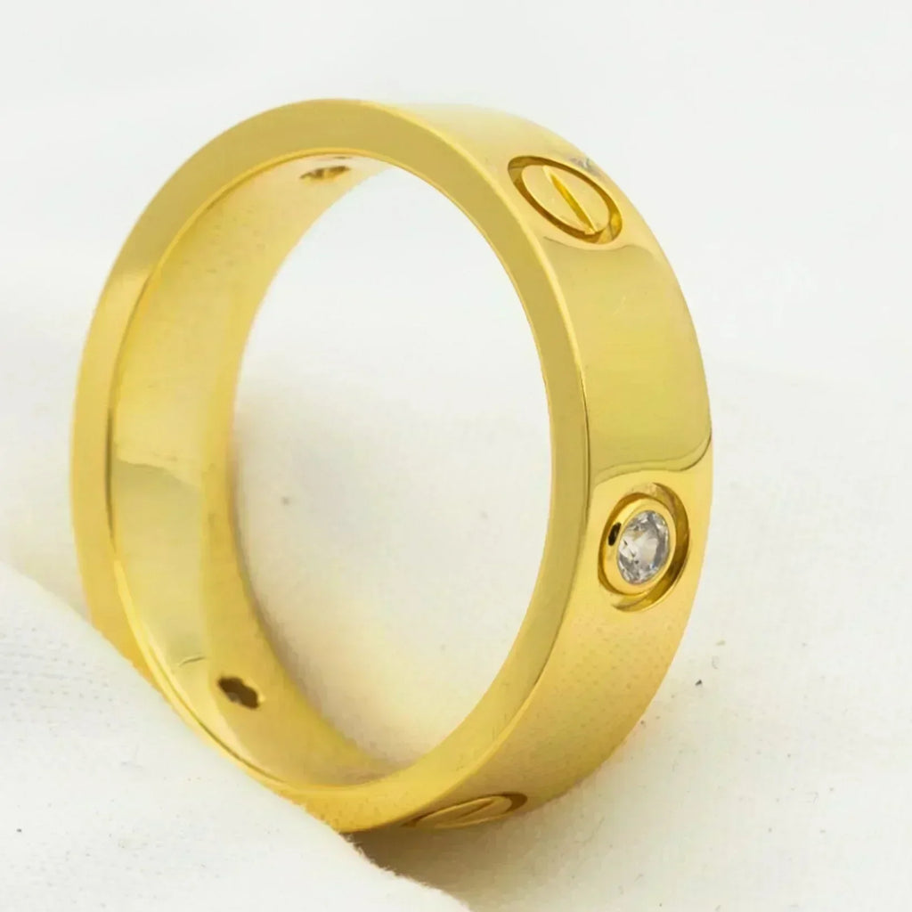 ¡®Loco¡¯LOVE RING 5.5MM 3 DIAMONDS GOLD