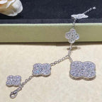 ¡®Loco¡¯CLOVER 6 MOTIFS SILVER DIAMOND BRACELET