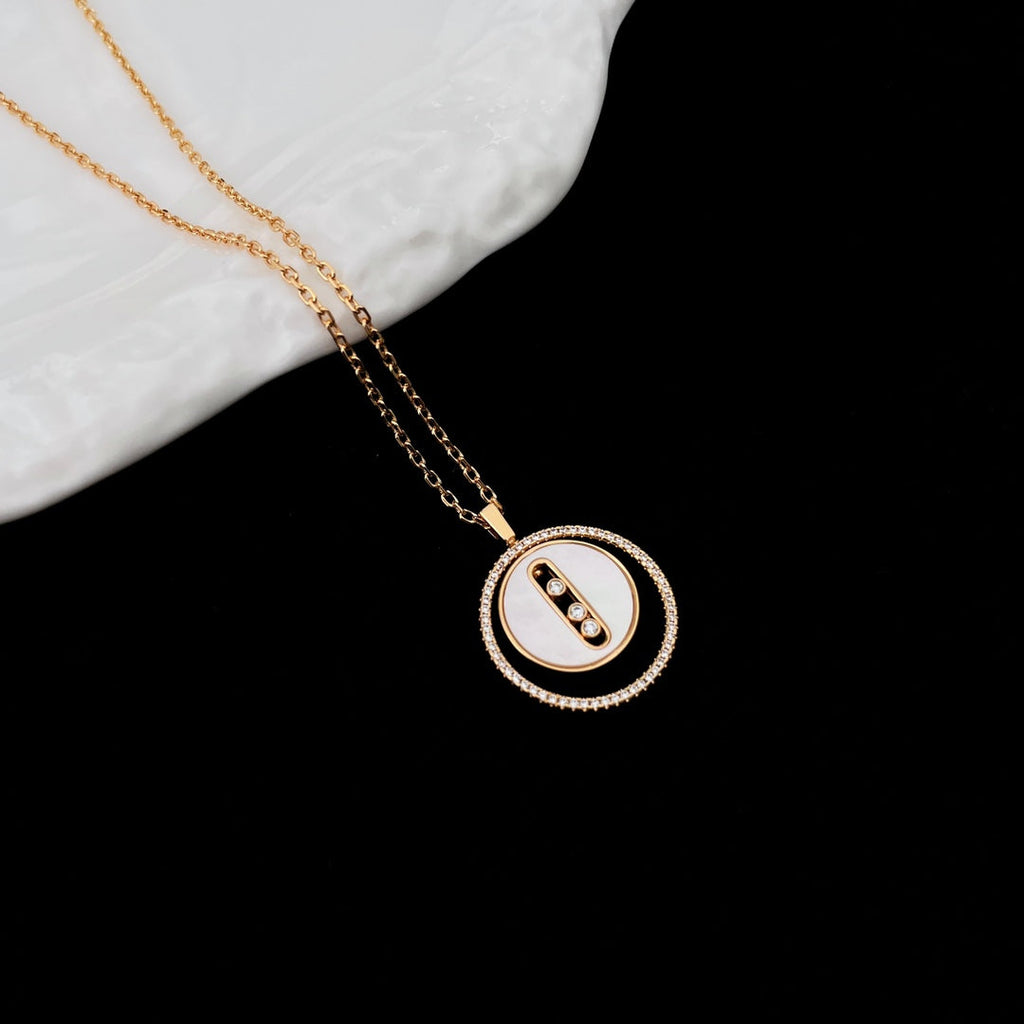 [Loco]LUCKY MOVE MM NACRE BLANCHE DIAMOND NECKLACE
