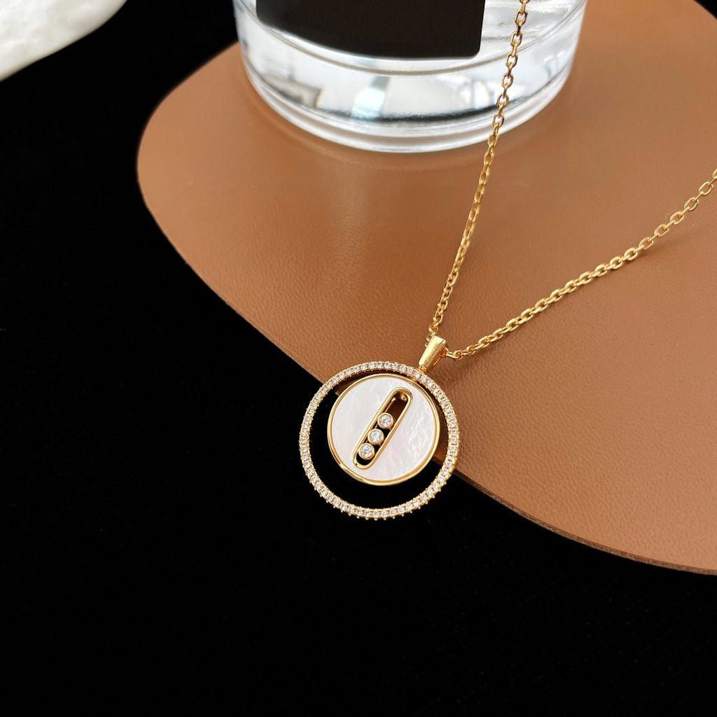 [Loco]LUCKY MOVE MM NACRE BLANCHE DIAMOND NECKLACE