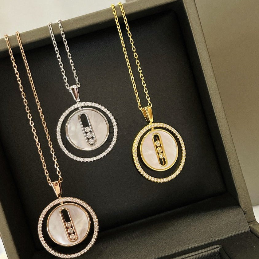 [Loco]LUCKY MOVE MM NACRE BLANCHE DIAMOND NECKLACE