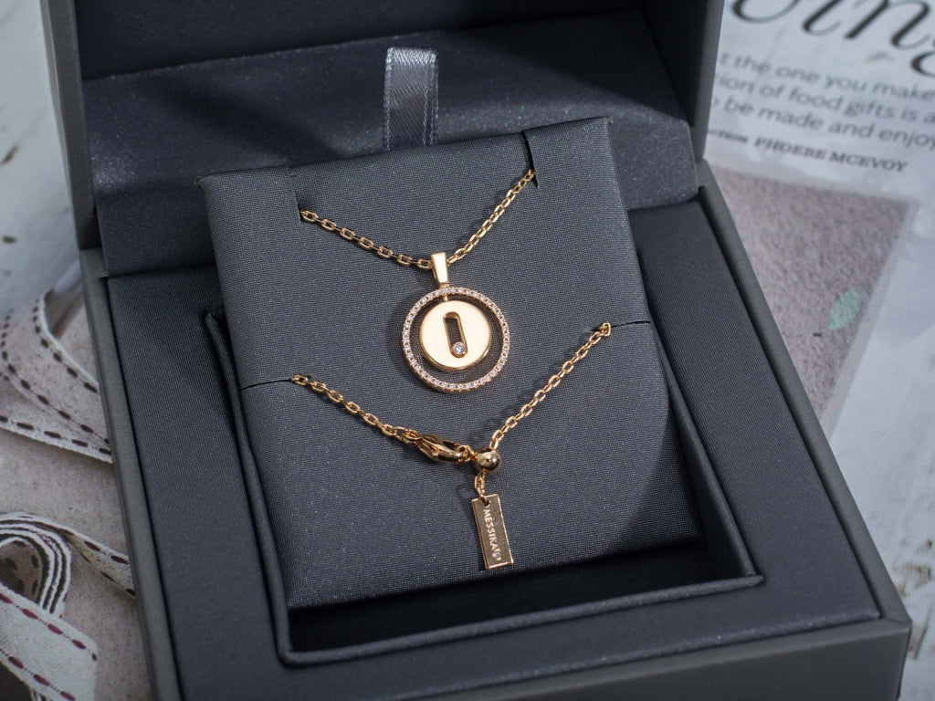 [Loco]LUCKY MOVE PM NECKLACE PINK GOLD DIAMOND