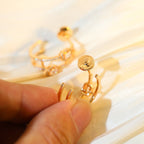 [Loco]CREOLES MY TWIN 2 RANGS SILVER DIAMOND EARRINGS