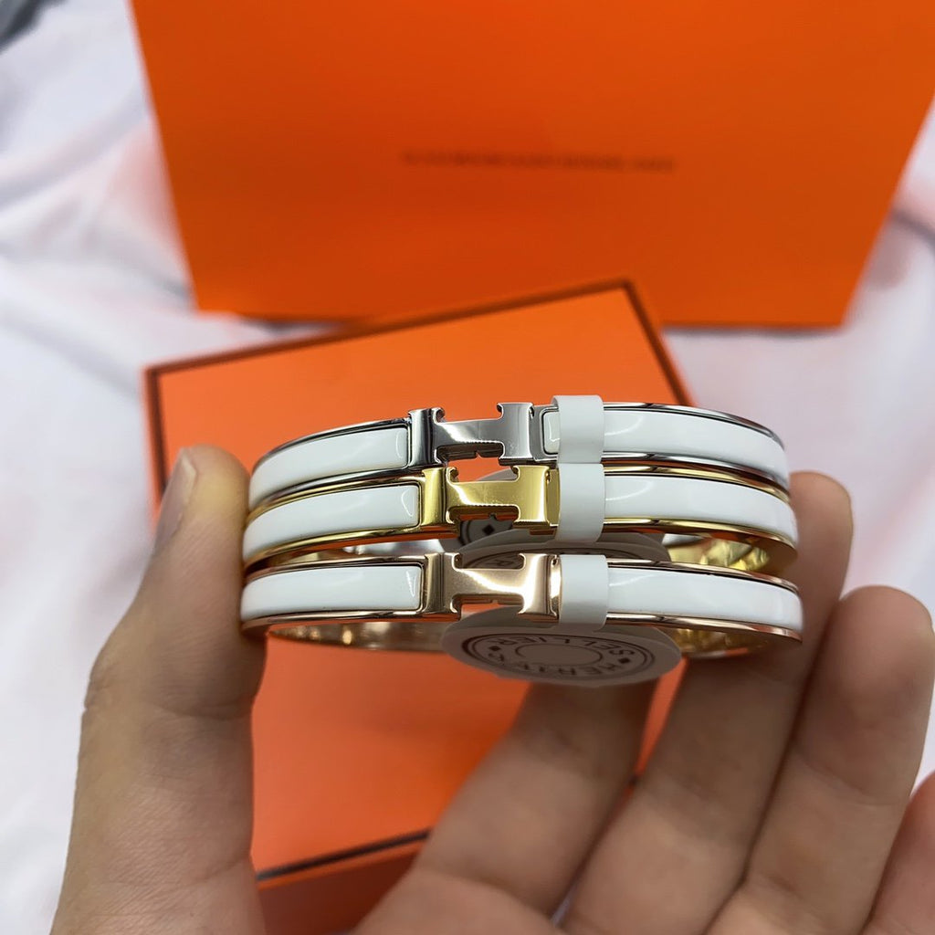 ¡®Loco¡¯CLASSIC HM CLIC WHITE 8MM ENAMEL BRACELET