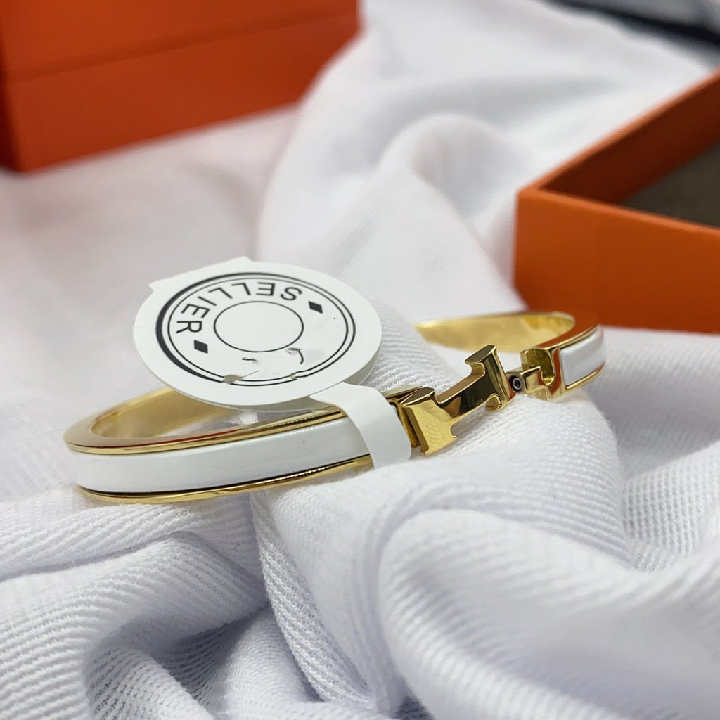¡®Loco¡¯CLASSIC HM CLIC WHITE 8MM ENAMEL BRACELET