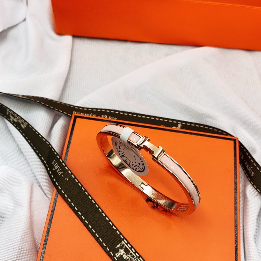 ¡®Loco¡¯CLASSIC HM CLIC  PINK 8MM ENAMEL BRACELET