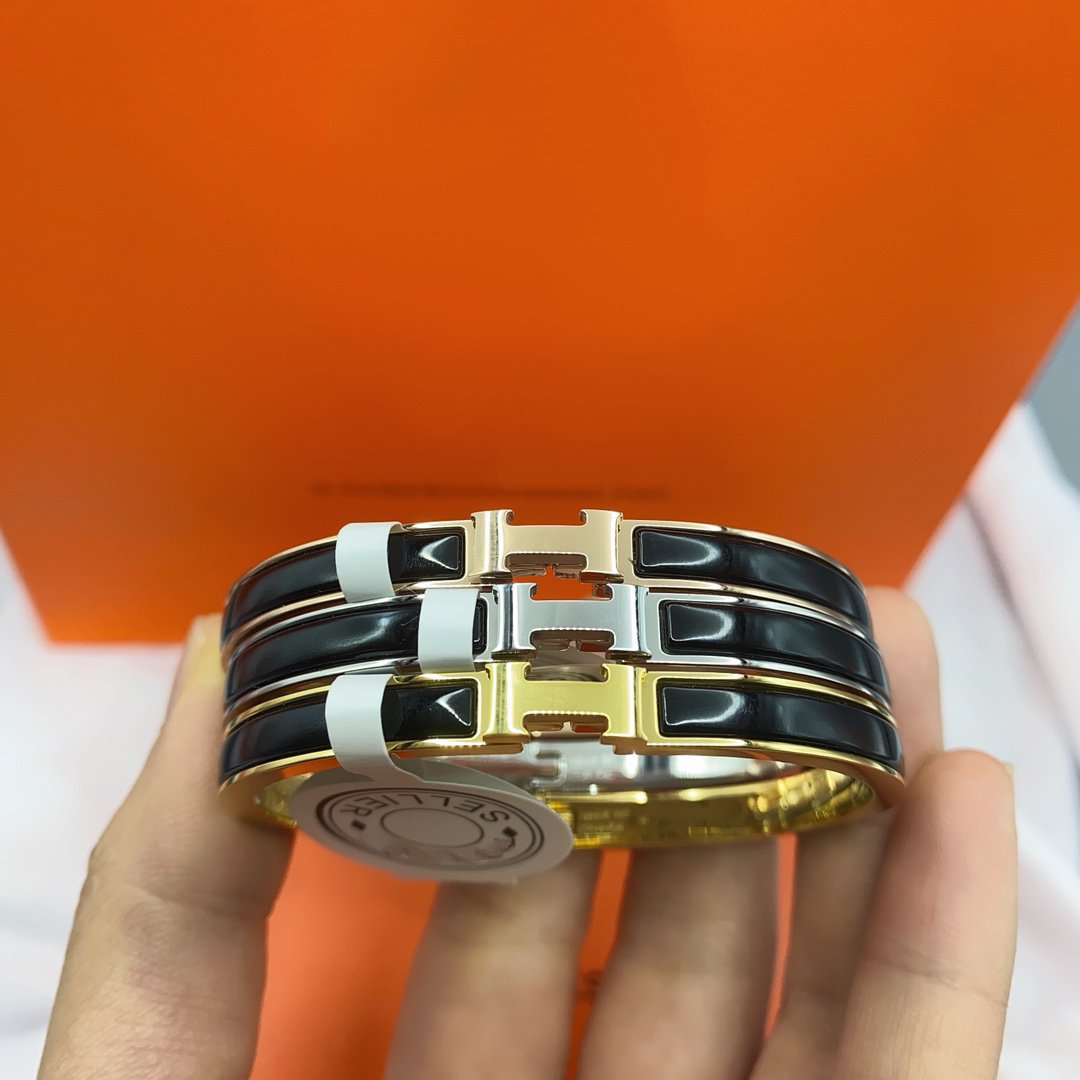 ¡®Loco¡¯CLASSIC HM CLIC BLACK 8MM ENAMEL BRACELET
