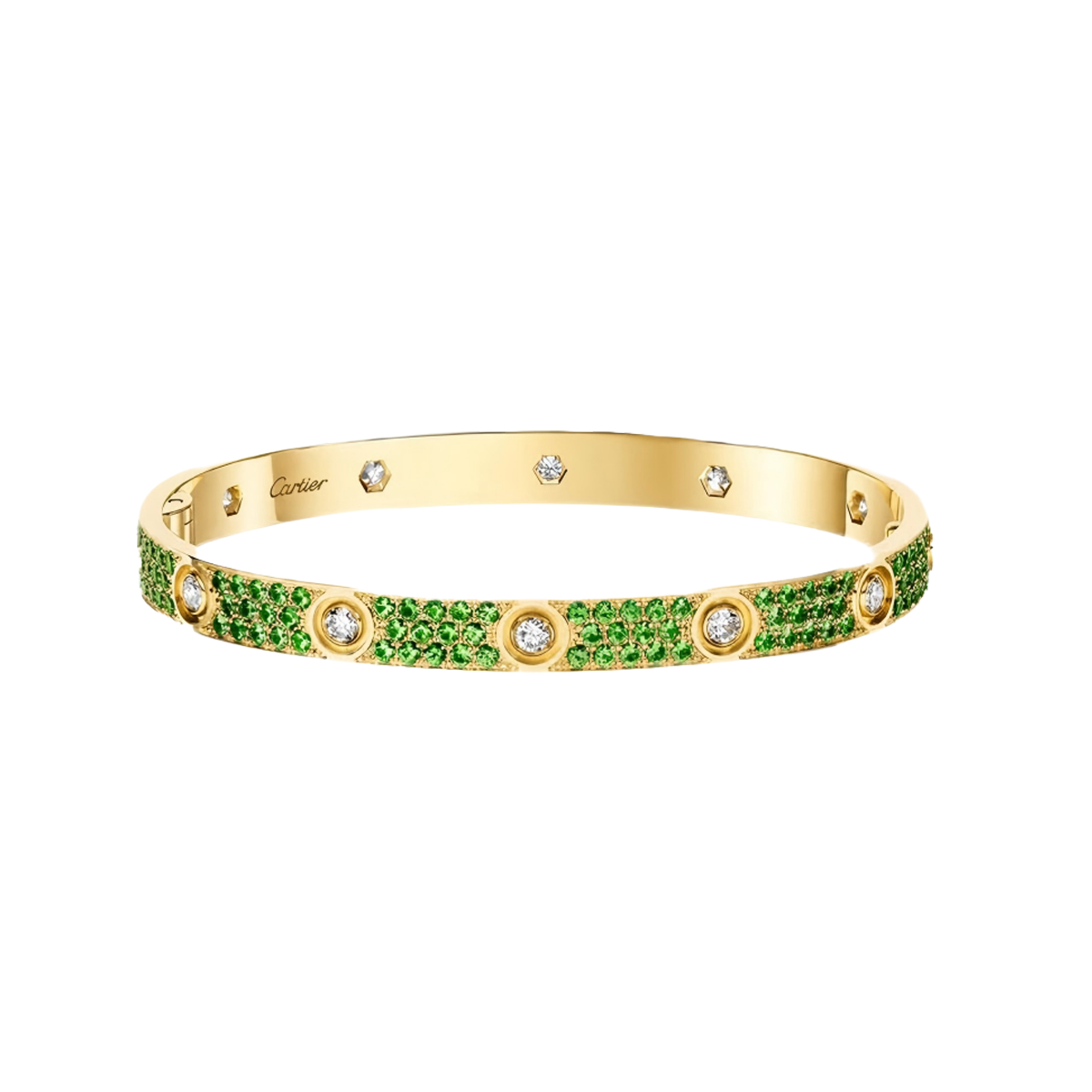 [Loco JURI]2026 PAVE GEMSTONE LOVE BRACELET 6.1MM 10 DIAMONDS