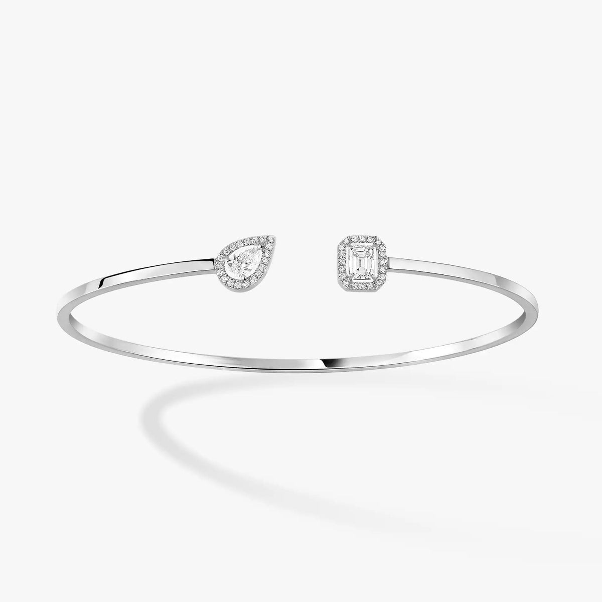 [Loco]JONC FLEX MY TWIN TOI & MOI SILVER DIAMOND BRACELET