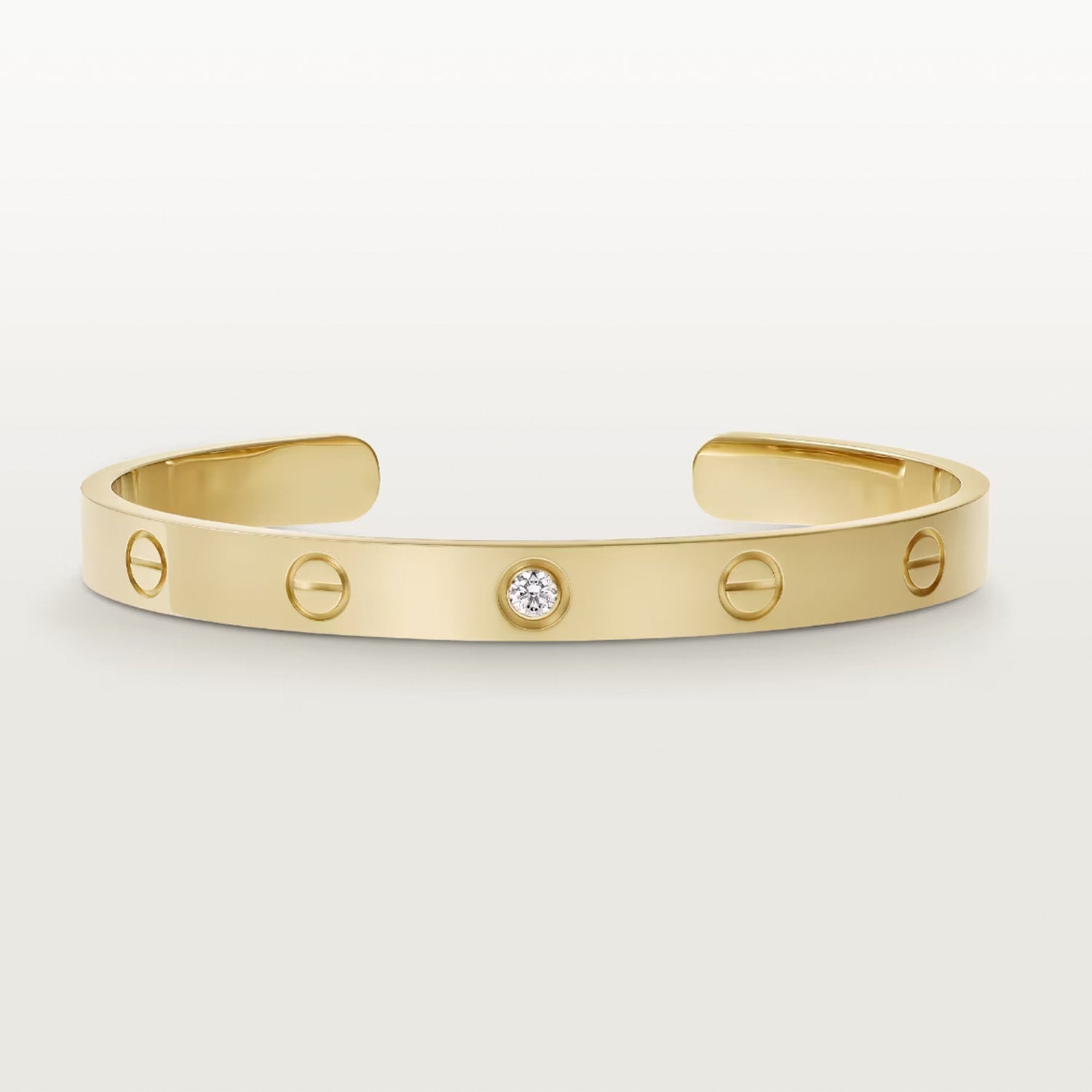 ¡®Loco¡¯LOVE BRACELET 6.1MM 1 DIAMOND OPEN CUFF
