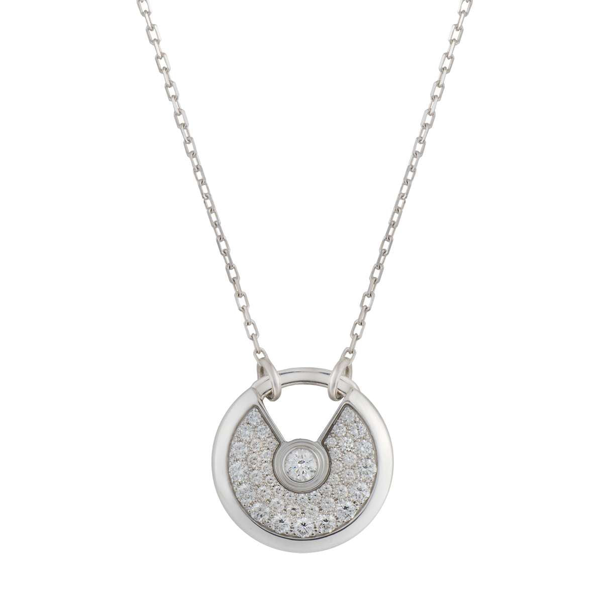 ¡®Loco¡¯AMULETTE SILVER FULL DIAMOND NECKLACE
