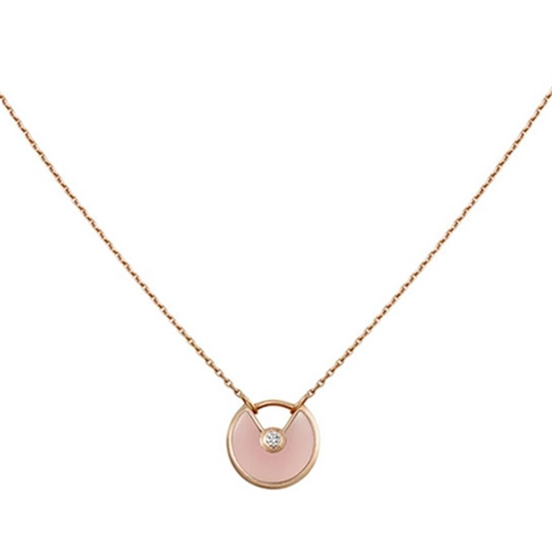¡®Loco¡¯AMULETTE ROSE GOLD PINK MOP NECKLACE
