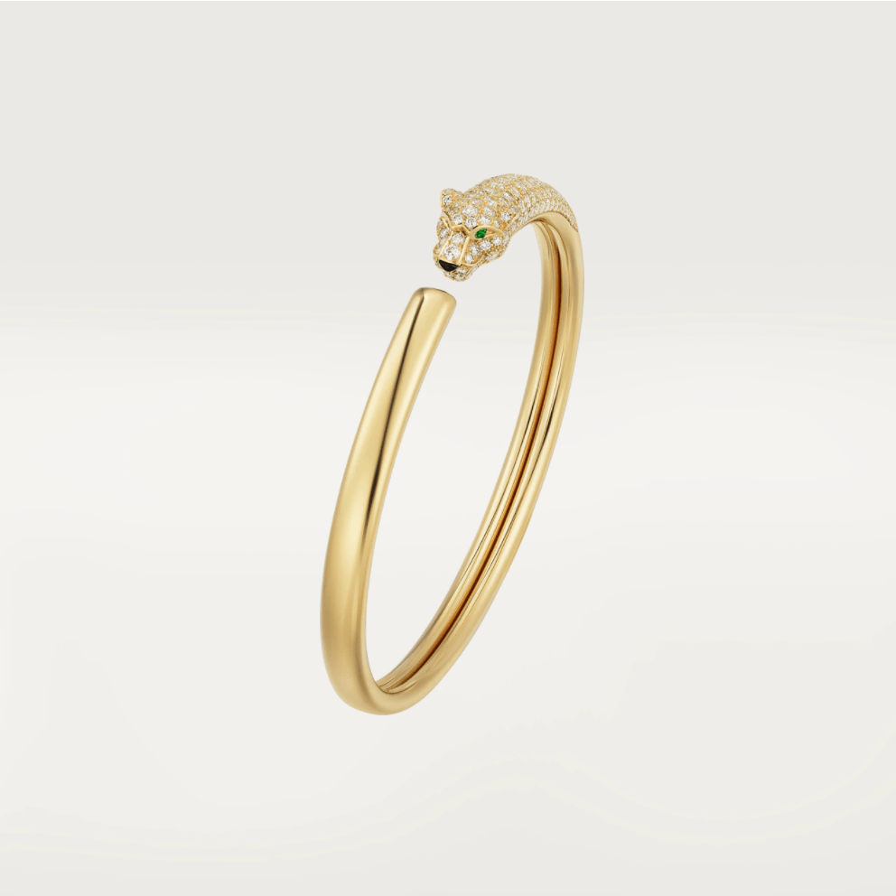 ¡®Loco¡¯PANTHERE GOLD DIAMOND OPEN BRACELET