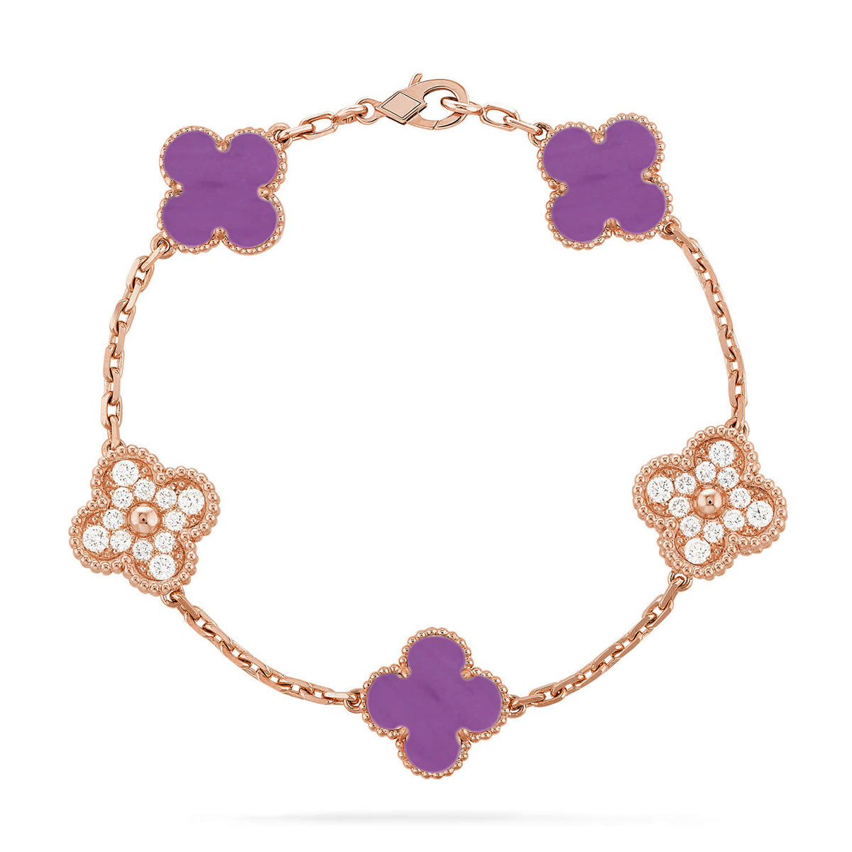 [Loco]New  CLOVER 5 MOTIF VIOLET BRACELET COLLECTION