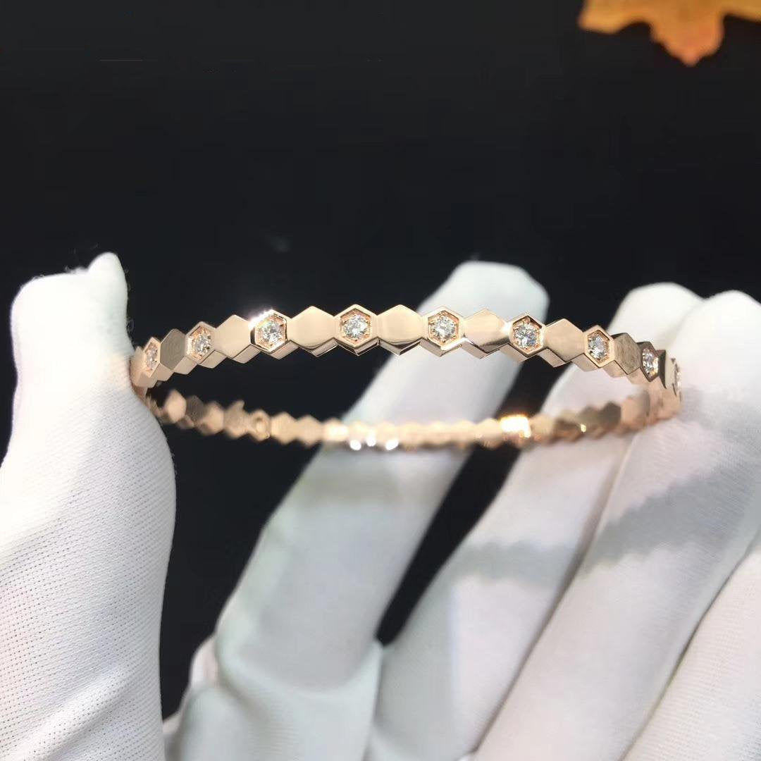 ¡®Loco¡¯BEE LOVE PINK GOLD DIAMOND BRACELET