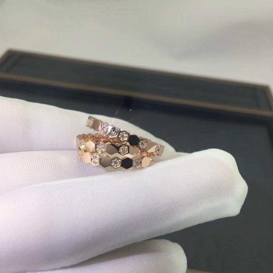 ¡®Loco¡¯BEE LOVE RING PINK GOLD DIAMOND