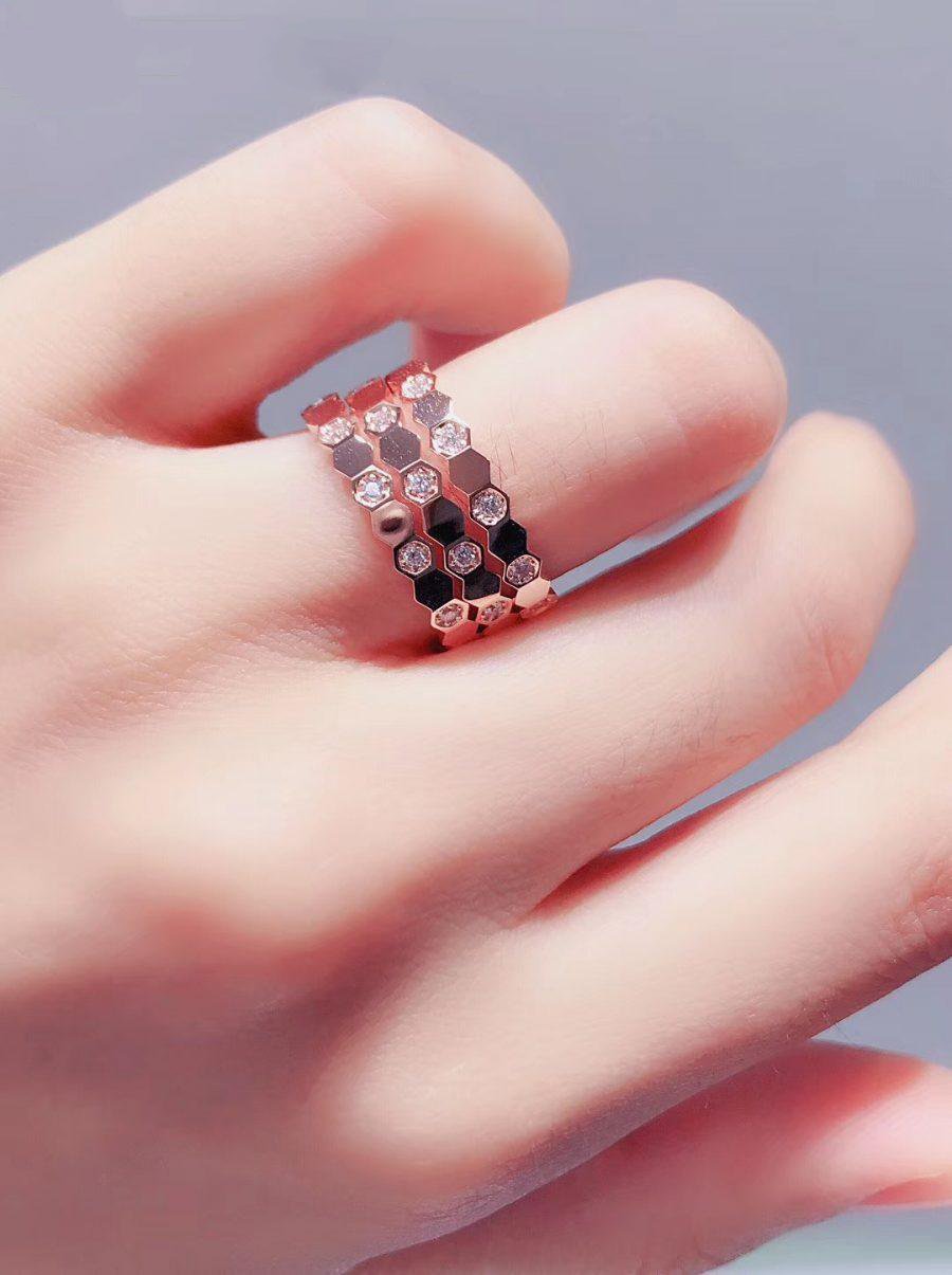 ¡®Loco¡¯BEE LOVE RING PINK GOLD DIAMOND