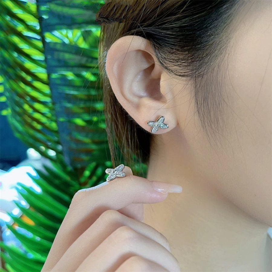 ¡®Loco¡¯JEUX DE SILVER DIAMOND EARRINGS