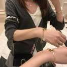 [Loco]Move Noa Rose Gold Pavé Diamond Bangle Bracelet