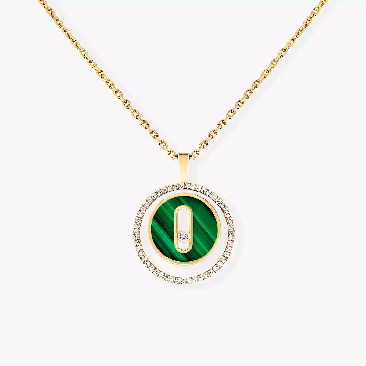 [Loco]Lucky Move Diamond Necklace in Rose Gold and White Mother-of-Pearl