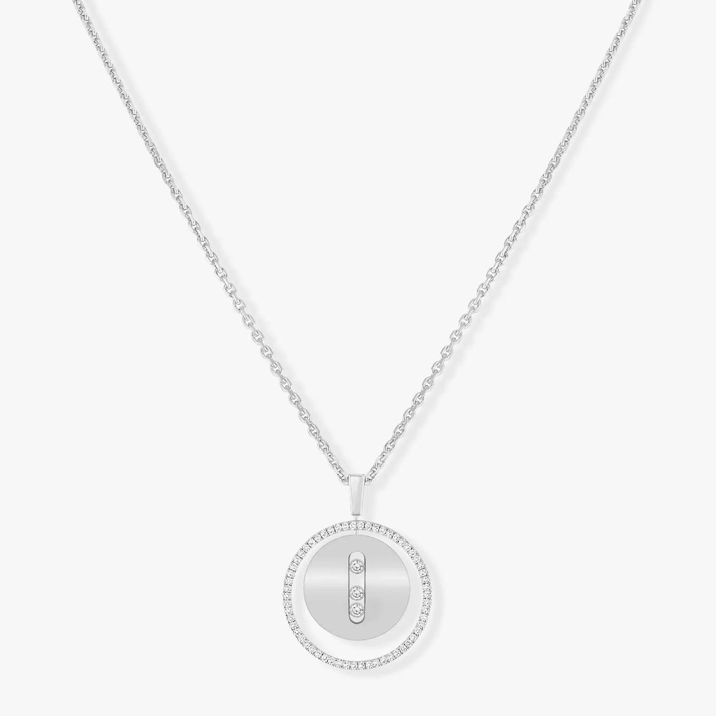 [Loco jewelrys]LUCKY MOVE MM SILVER DIAMOND NECKLACE