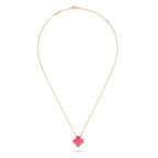[Loco] NEW CLOVER 15MM PINK ENAMEL NECKLACE