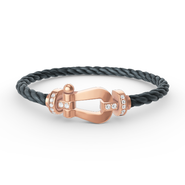 ¡®Loco¡¯FORCE LARGE HORSESHOE HALF DIAMOND BRACELET ROSE GOLD