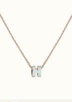 ¡®Loco¡¯POP H LIGHT BLUE NECKLACE