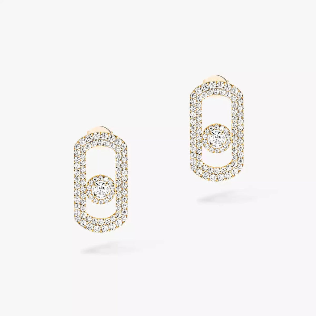 [Loco jewelrys]So Move Pave_-Set Diamond Earrings in Silver