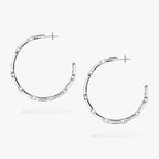 [[Loco]Move Link Diamond Hoop Earrings