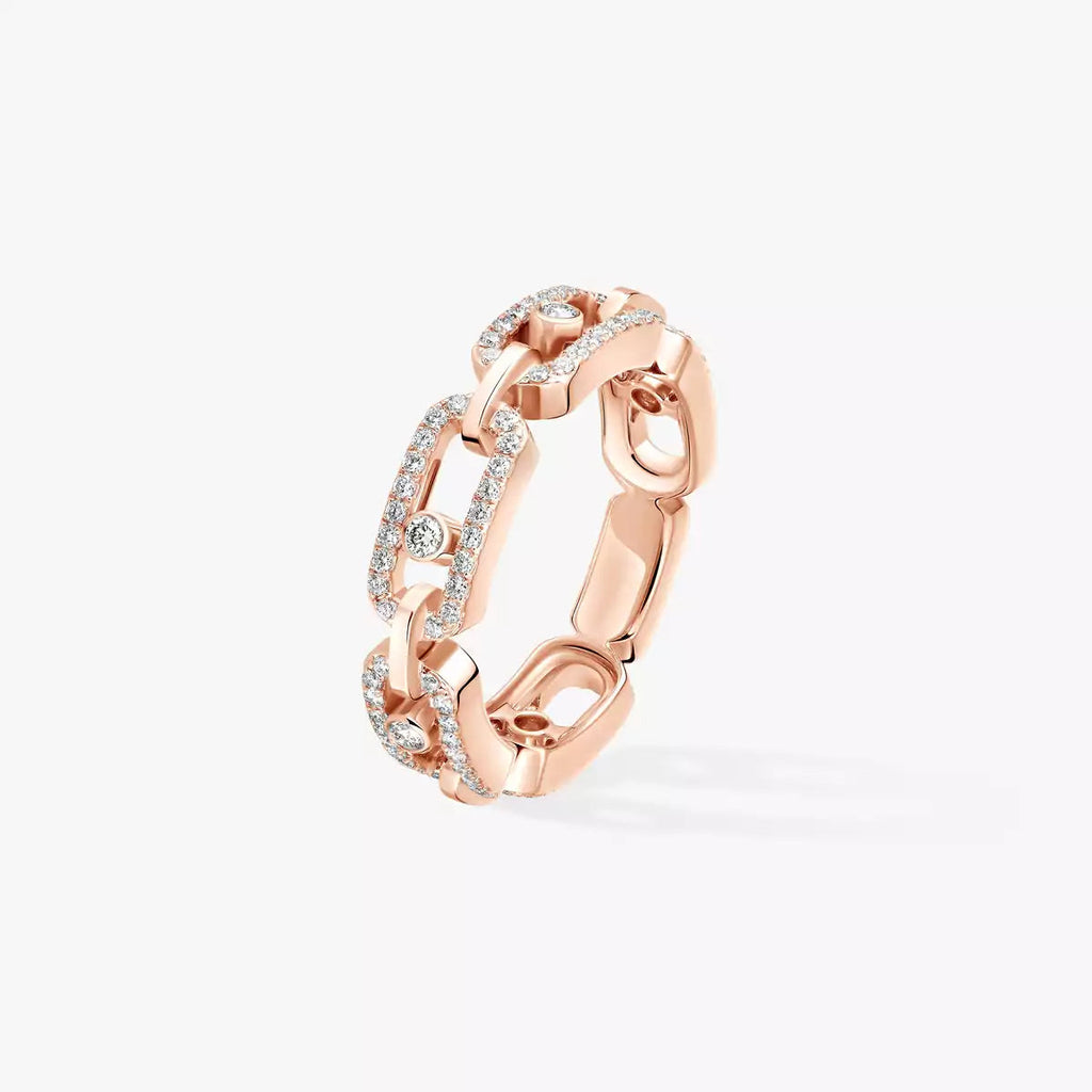 [Loco]Move Link Pave_-Set Diamond Ring in Gold