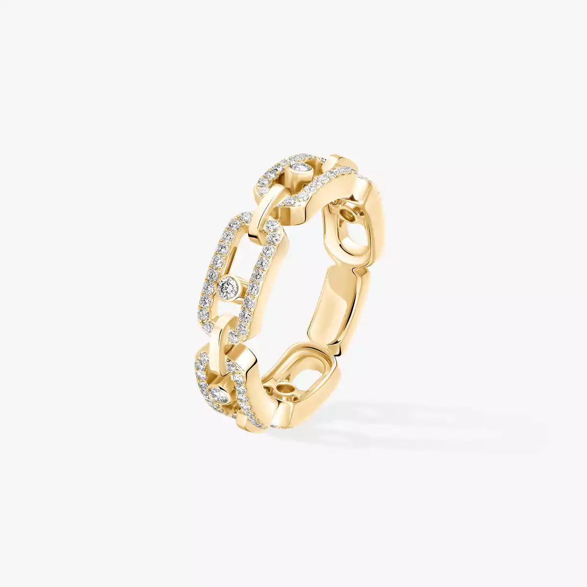 [Loco]Move Link Pave_-Set Diamond Ring in Gold