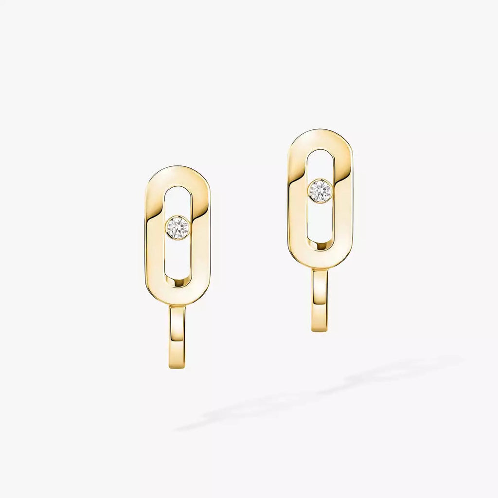 [Loco]Diamond Mini Hoop Earrings Move Classique
