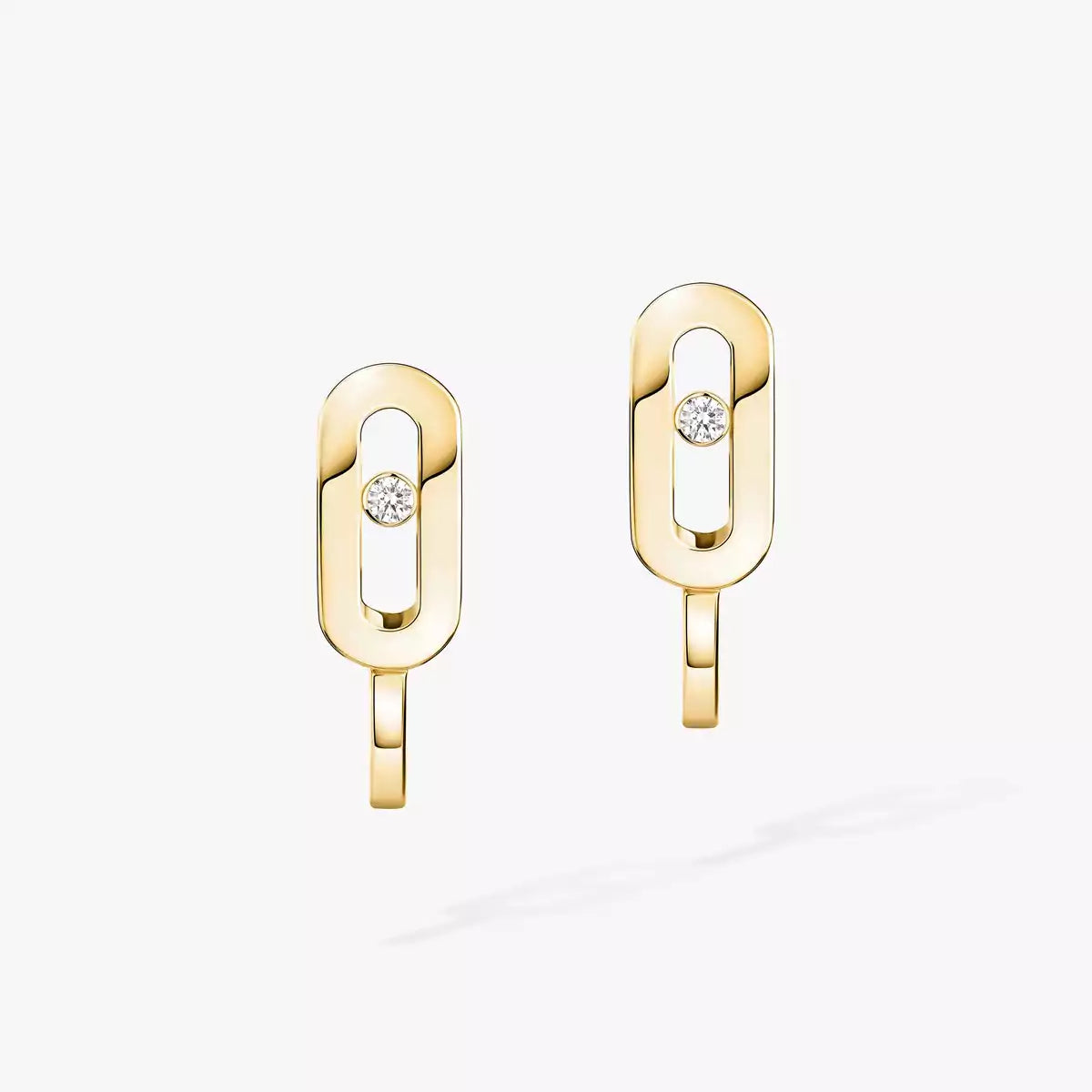 [Loco]Diamond Mini Hoop Earrings Move Classique