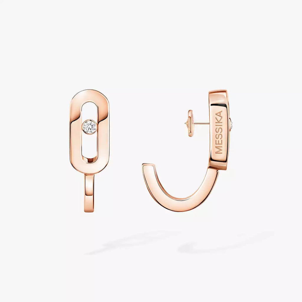 [Loco]Diamond Mini Hoop Earrings Move Classique